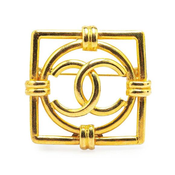 Chanel Coco Mark Square Circle Brooch - Picture 1 of 5